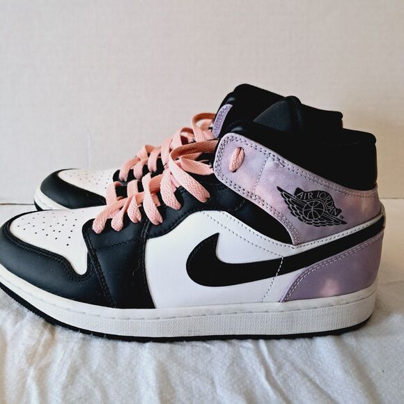 Nike Air Jordan 1 Mid SE Zen Master Black White Bleached Coral Men 9.5 Women 11 main image 5